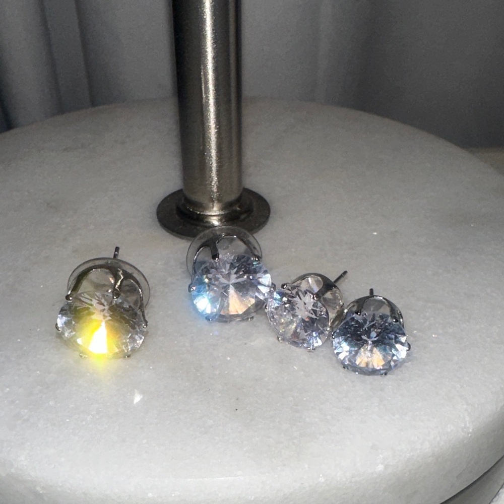 Vera Wang Cubic Zirconia Stud Earrings - Picture 4 of 14